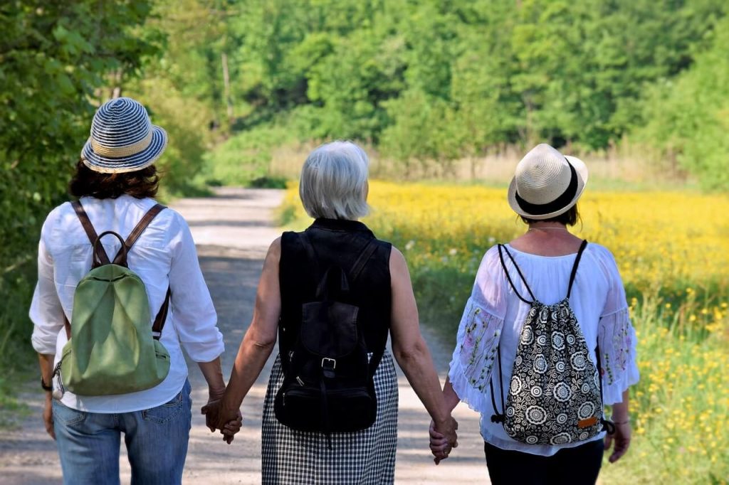 omega-3 benefits for menopause - picture of grown women holding hands