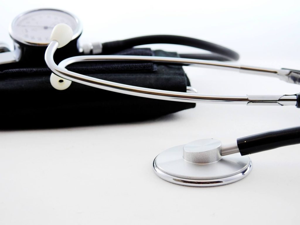 stethoscope in a white background - this picture is used in article for omega-3 benefits for high blood pressure