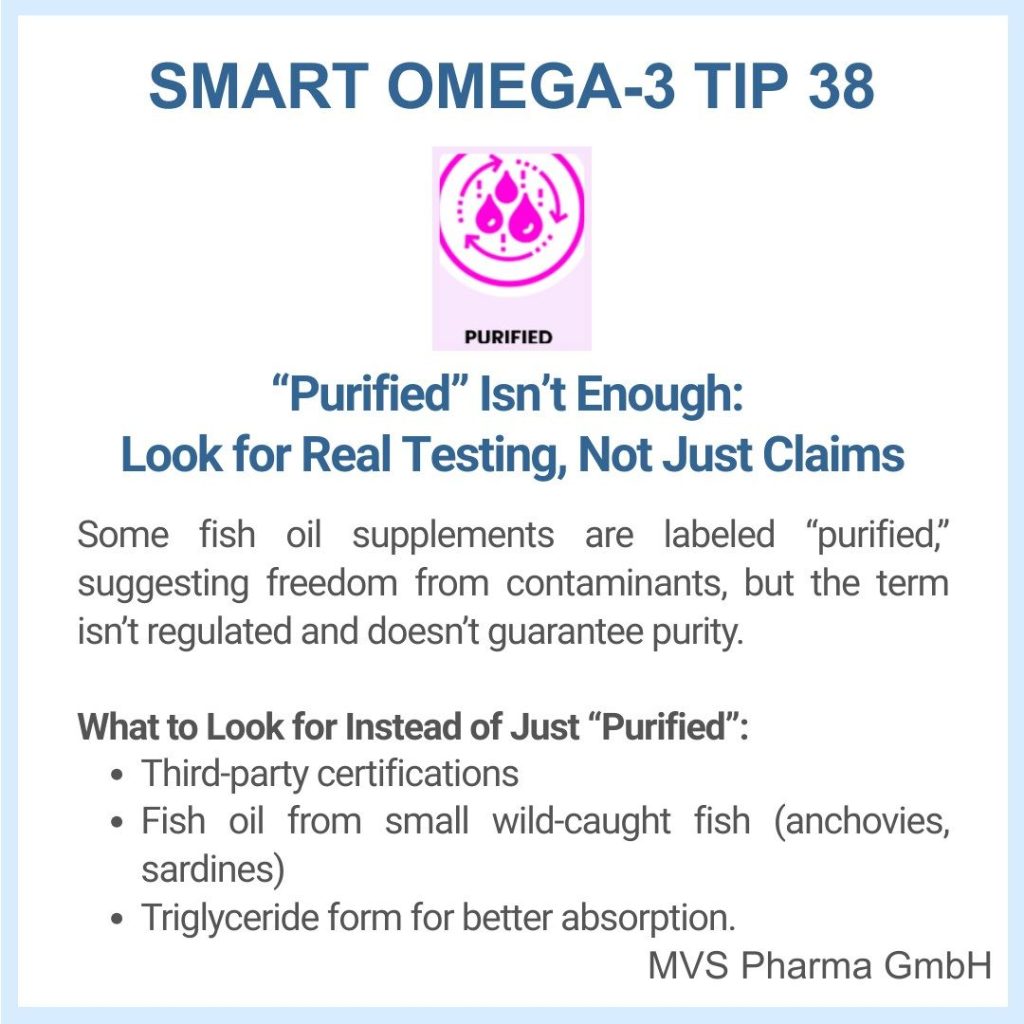 SMART MVS OMEGA-3 TIP 38 “Purified” Isn’t Enough: Look for Real Testing, Not Just Claims
